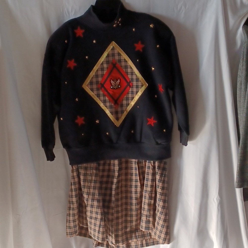 Sunbelt Vintage Plaid Madi Skirt Set, 24" bust, 16" flat elastic waist